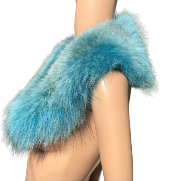 St. John Couture NWT blue lynx collar - Picture 4 of 11